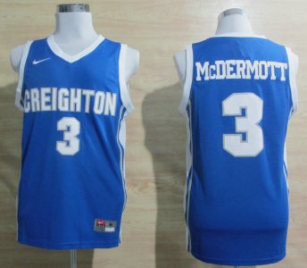 Maillot De Basket NCAA Nike Creighton Bleujays Doug McDermott 3 College Basketball Bleu